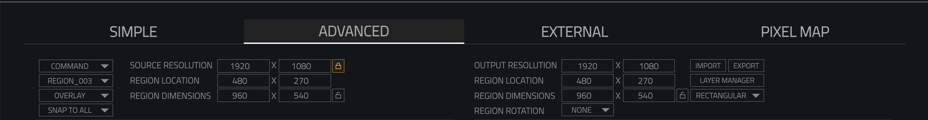Advanced Mapping Lock Controls