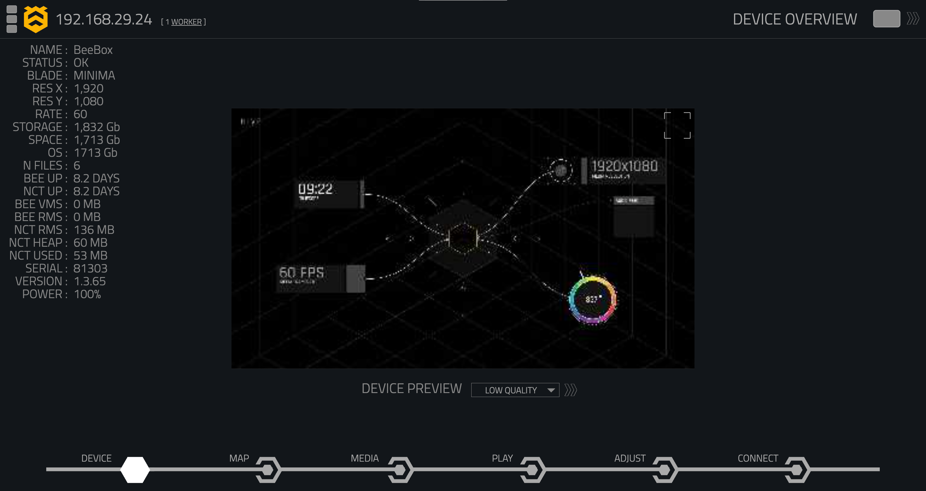 Device Main Page