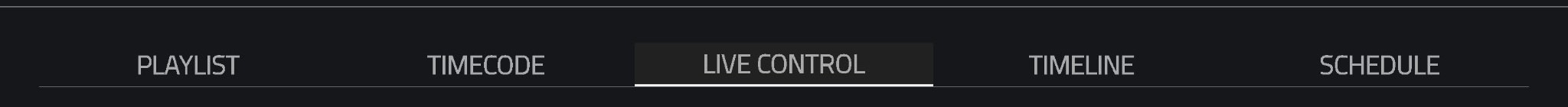 Live Control tab